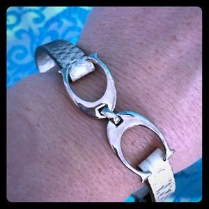 Signature Coach Bracelet with Snakeskin pattern